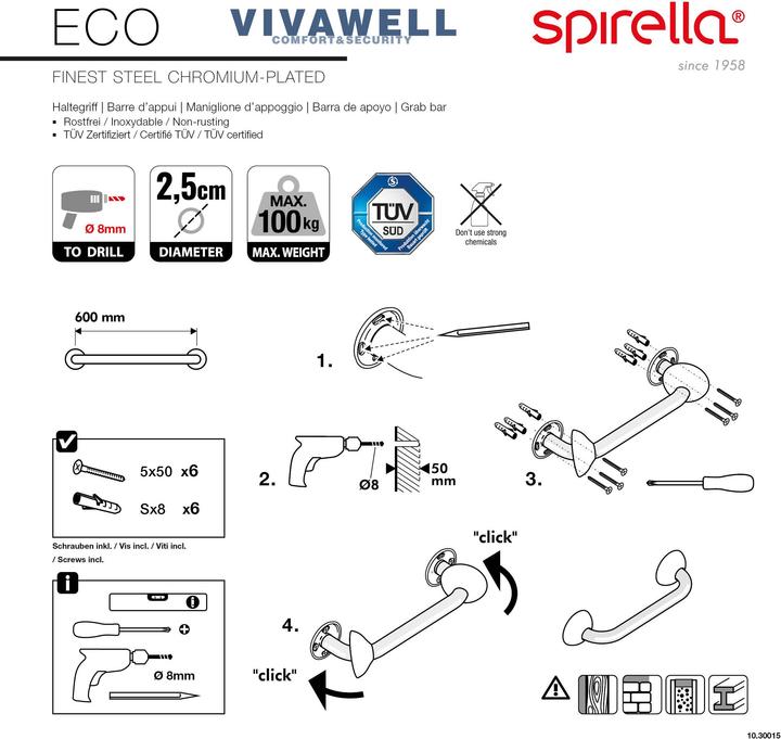 Actual product image spirella Tub handle Eco