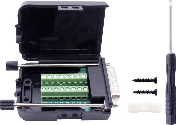 Tru Components Modular D-Sub Einbaustecker 15 pol. mit Verriegelungsschrauben und Gehäuse