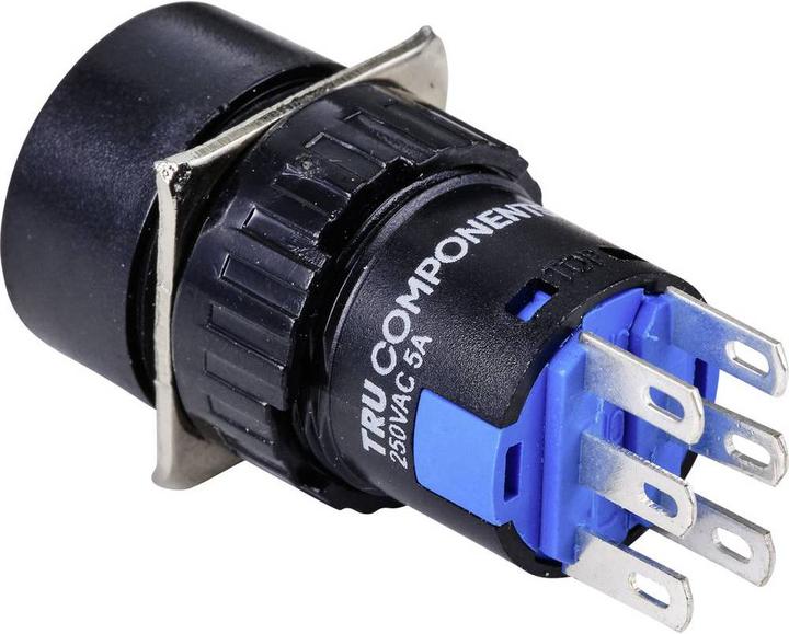 Actual product image Tru Components Key switch 16 mm 1 NO 2 NC