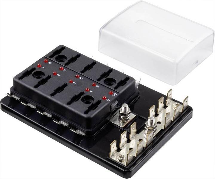 Actual product image Tru Components Car fuse holder with status display Suitable for flat fuse standard 30 a 32 (30 A)