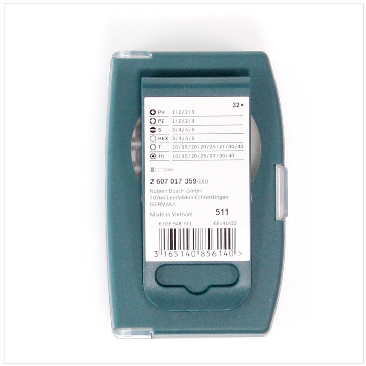 Image du produit Bosch Professional Zubehör Set d'embouts de vissage (Croix Phillips PH M1, Croix Phillips PH M2, Croix Phillips PH M3, Croix Pozidriv PZ M1, Croix Pozidriv PZ M2, Croix Pozidriv PZ M3, Hexagone (hexagonal) M3, Hexagone (hexagonal) M4, Hexagone (hexagonal) M5, Hexagone (hexagonal) M6, Fente de vis M3, Fente de vis M4, Fente de vis M5, Fente de vis M6)