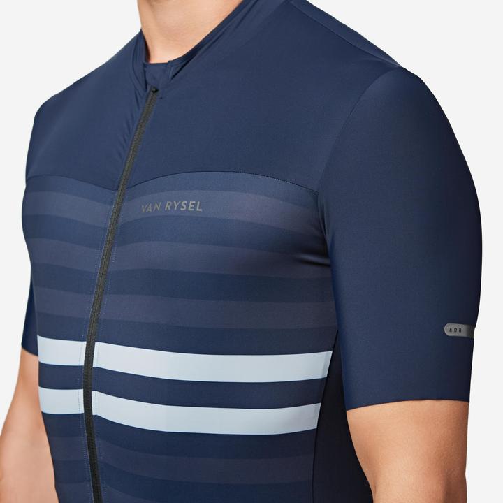 Actual product image Van rysel Rennrad Fahrradtrikot Sommer kurzarm Herren Slimfit Endurance 2 dunkelblau (L)