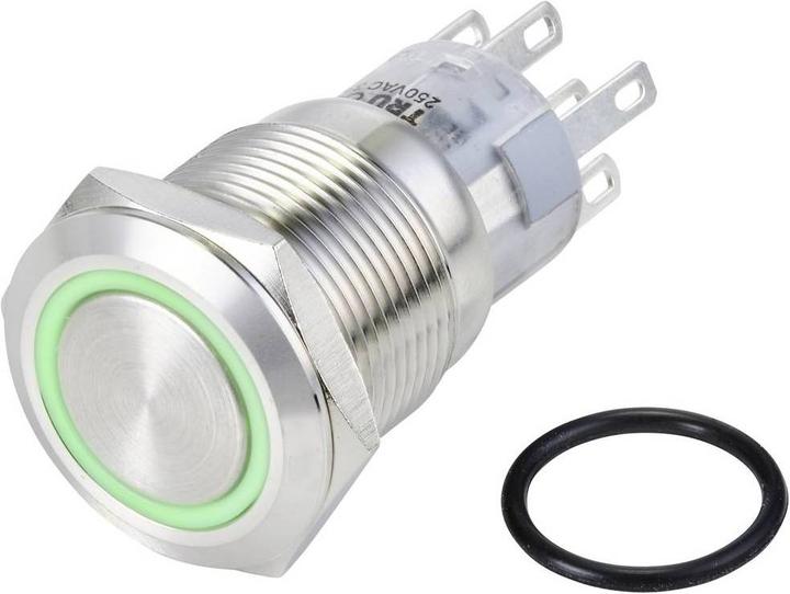 Tru Components Bouton-poussoir série LAS1-AGQ-22ZE