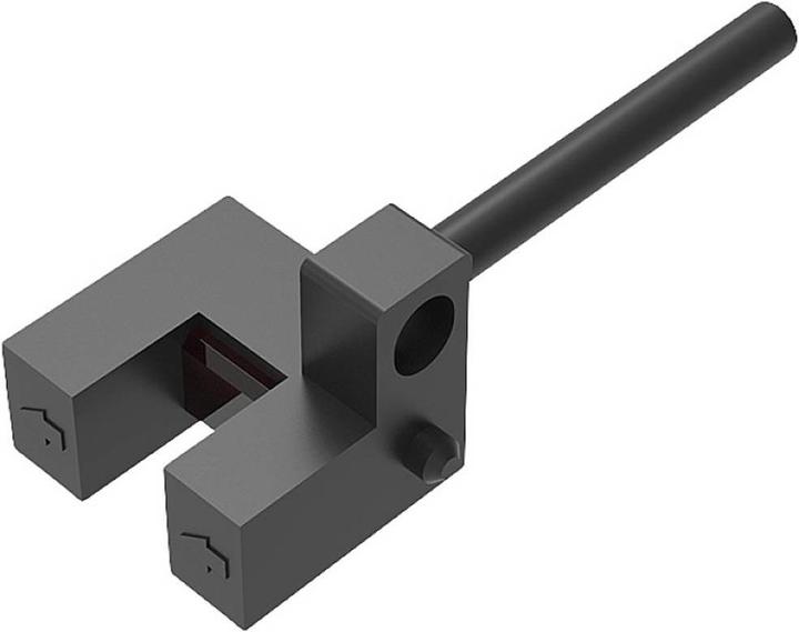 Actual product image Tru Components Micro photoelectric sensor F-shape 5-24V/DC 5mm IR LED 940nm NPN 2m