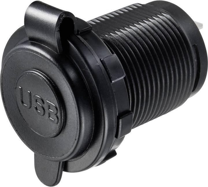 Actual product image Tru Components USB charging plug with 2 USB A ports socket installation Contents 1 pc.