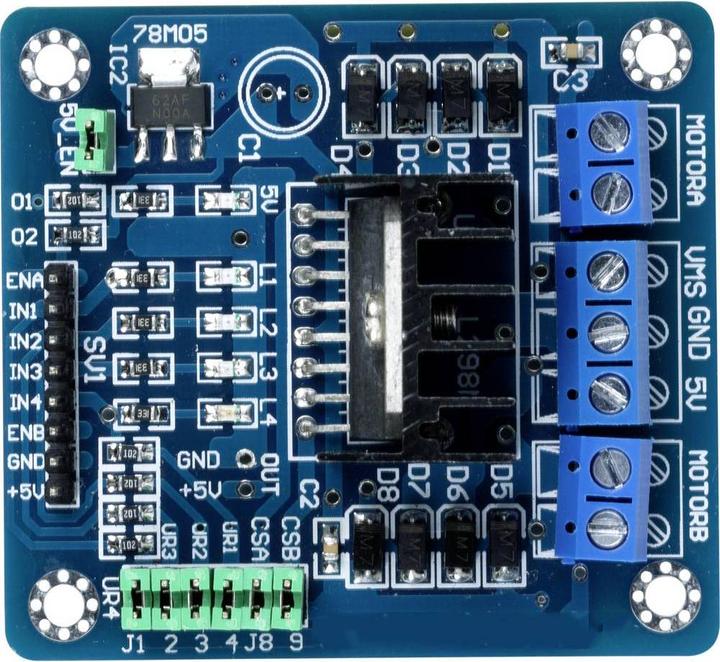 Actual product image Tru Components L298N Dual H-Bridge Stepper Motor Driver Module