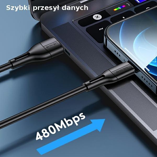 Actual product image Usams Cable U68 microUSB 2A Fast Charge 1m bialywhite SJ502USB02 USSJ502 (1 m, USB 2.0)
