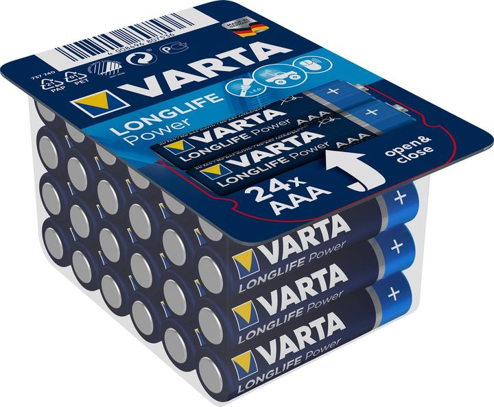 Produktbild Varta LONGLIFE Power (24 Stk., AAA, 1270 mAh)