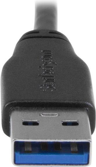 Immagine prodotto StarTech Cavo Slim Micro USB 3.0 da 50 cm con angolazione a sinistra - Cavo di connessione USB 3.1 Gen 1 (5 (0.50 m, USB 3.2 Gen 1)