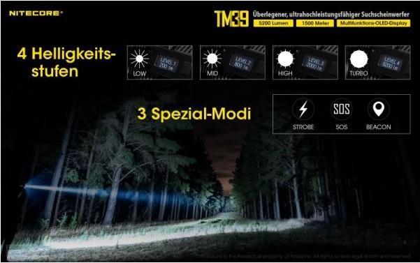 Immagine prodotto Nitecore TM39 - 5200 lumen (30 cm, 5200 lm)