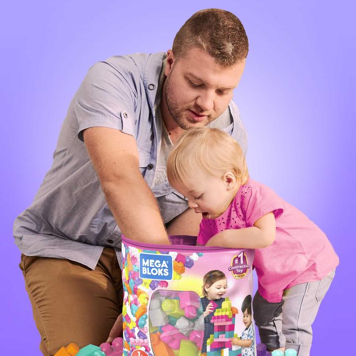Produktbild Mega Bloks Bausteinebeutel pink (80 Teile)