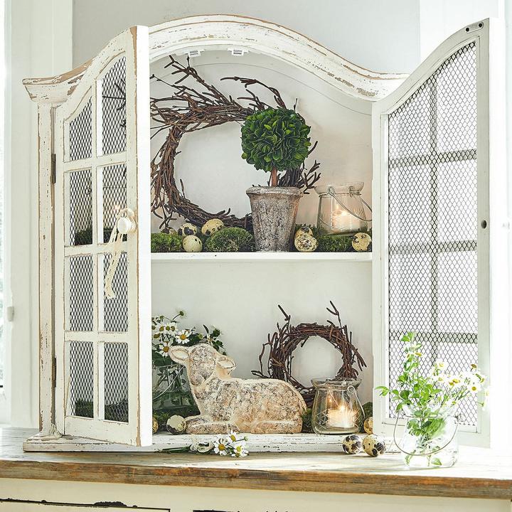 Immagine prodotto Loberon Armadio a muro Monthelie bianco antico (50,5 x 18 x 56 cm)