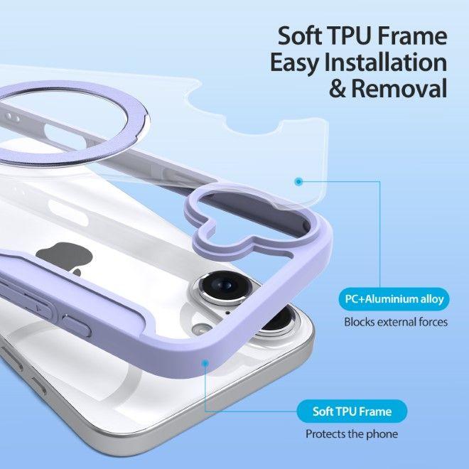 Produktbild Dux Ducis Skin X Pro 360° Ring Stand Series Lederhülle (Apple iPhone 16 Plus)