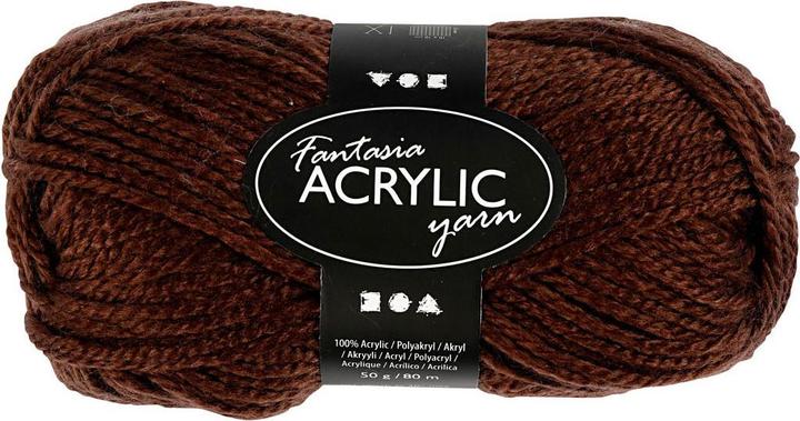 Image du produit Creativ Company Fil acrylique Fantasia marron, 80 m (80 m)