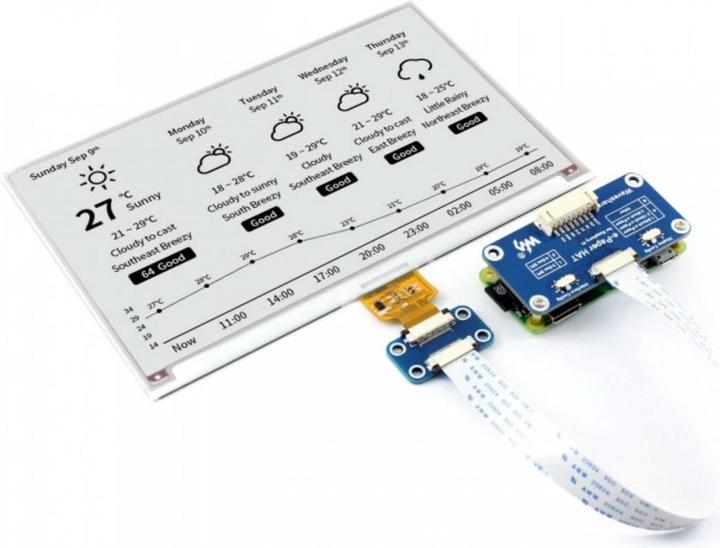 Produktbild WaveShare DEBO EPA 7.5 - Entwicklerboards - Display ePaper, 7.5, schwarz/weiss (13504)
