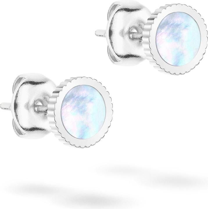 Tamaris Charmants boucles d'oreilles en acier avec une pièce de vadrouille en perle TJ-0428-E-07 (Acier inoxydable)