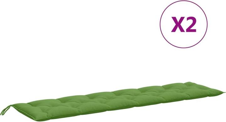 Actual product image VidaXL Garden bench cushions 2 pcs. fabric (200 x 50 x 7 cm)
