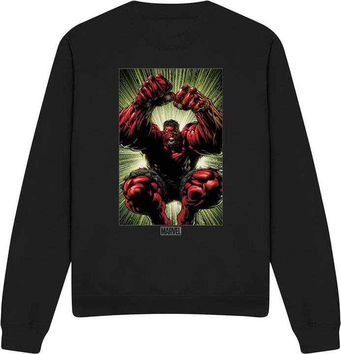 Actual product image Unisex Adult Red Hulk Attack Sweatshirt (XXL)
