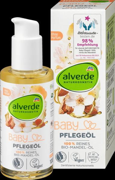 Actual product image dm alverde Pure organic almond oil