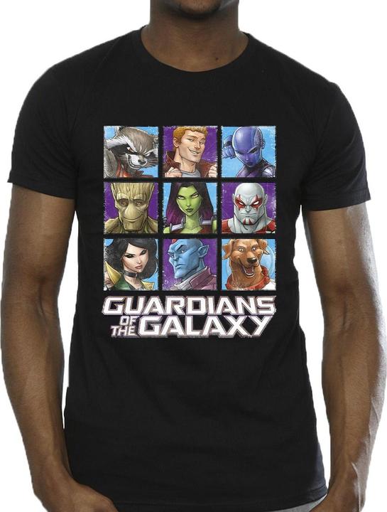 Actual product image Guardians of the Galaxy Mens Character Squares T-Shirt (L)