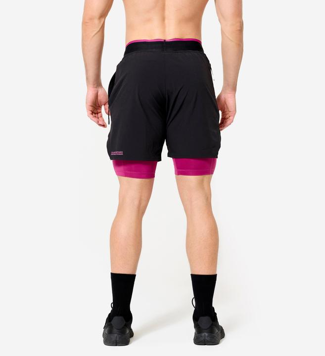 Produktbild Domyos Shorts Herren Performance atmungsaktiv leicht Celliant - schwarz/violett (XXL)