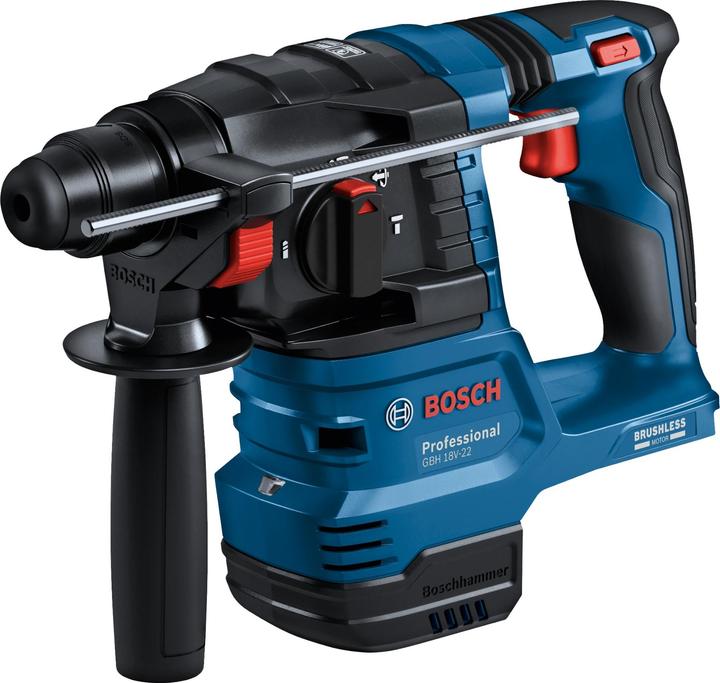 Actual product image Bosch Professional Cordless rotary hammer with SDS plus GBH 18V-22, 2 x GBA 18V 4.0Ah batteries, L-BOXX (Rechargeable battery operated)