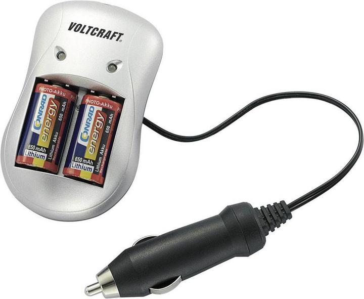 Produktbild Voltcraft Ladegerät P-76 + 2x Akku CR-123 (1 Stk., CR123A, 370 mAh, Ladegerät inkl. Akku)