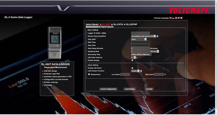 Productafbeelding Voltcraft Datalogger voor temperatuur, luchtvochtigheid (Thermometer)