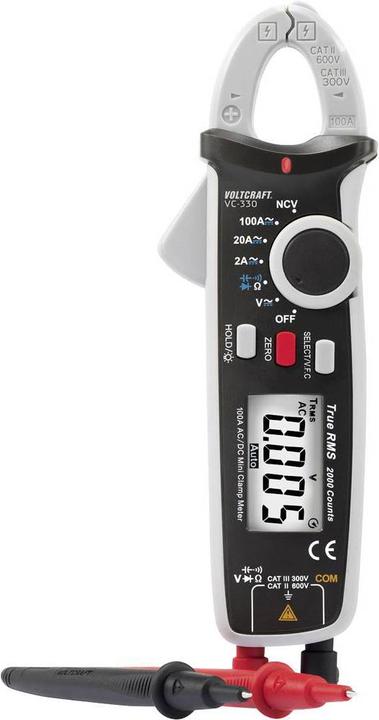 Actual product image Voltcraft AC/DC TrueRMS current clamp (CAT II 600V, CAT III 300V)