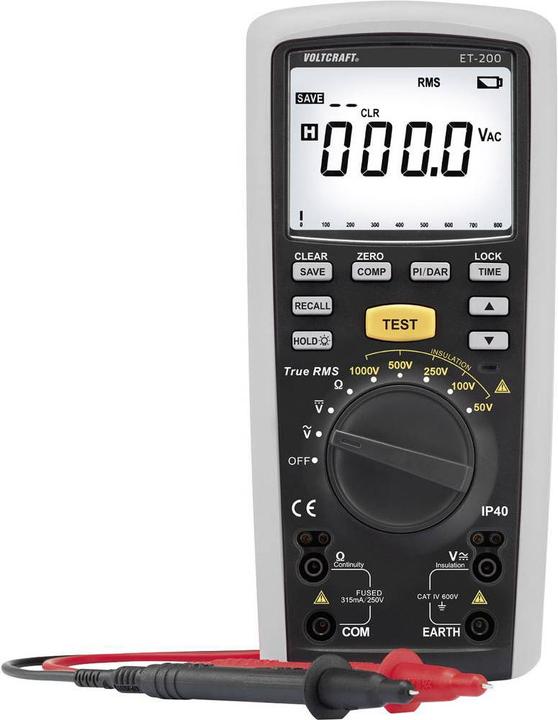 Image du produit Voltcraft Testeur d'isolation (CAT IV 600V)