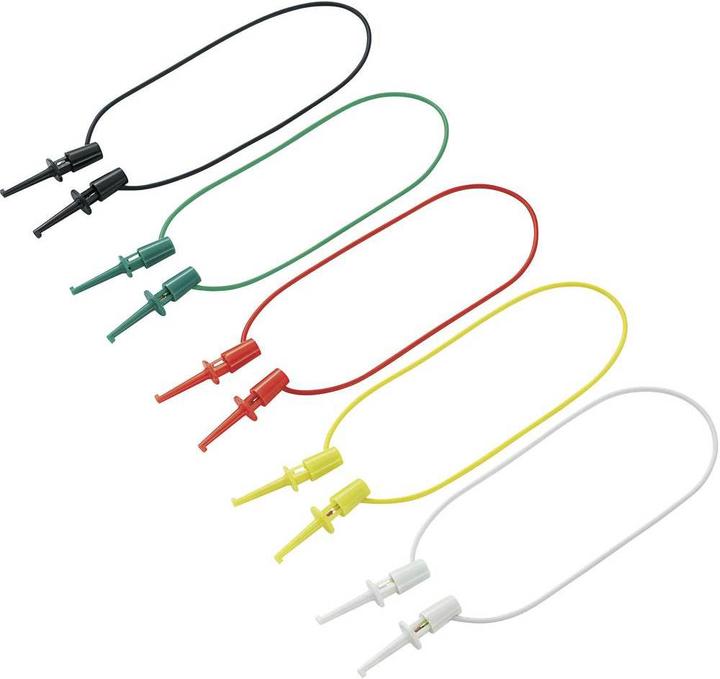 Actual product image Voltcraft Test clip cable set 40 mm (0.28 m)