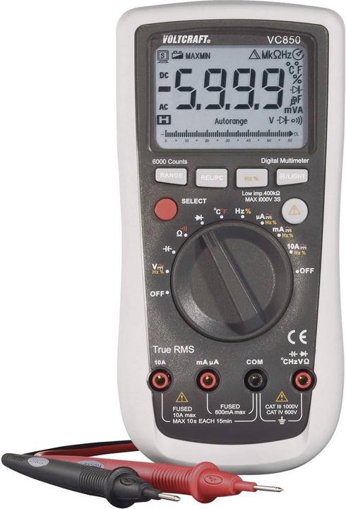 Produktbild Voltcraft Digital-Multimeter (CAT III 1000V, CAT IV 600V)