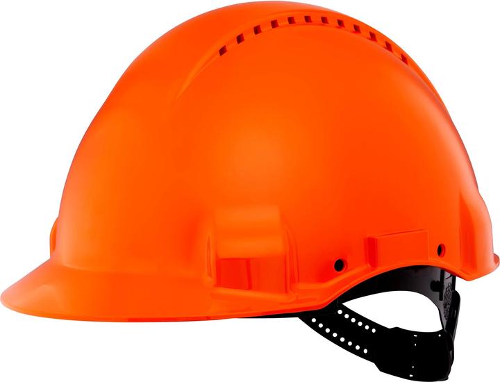 Actual product image 3M Peltor Uvicator G3000 Safety Helmet, ABS, Orange, Lined, Ventilated (54 - 62 cm)