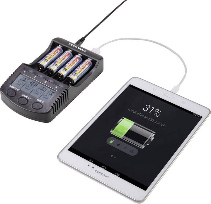 Actual product image Voltcraft Round cell charger CC-2 (1 pcs., AA, AAA, Battery + charger)