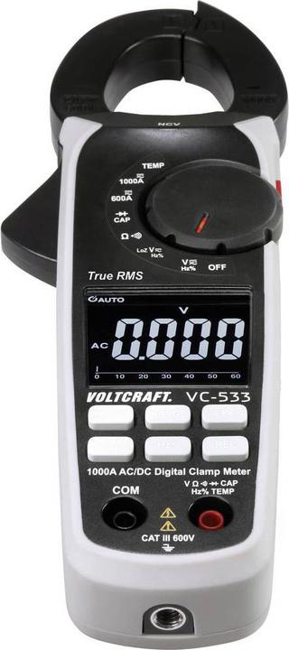 Immagine prodotto Voltcraft VC533 Pinza amperometrica AC/DC (CAT III 600V)