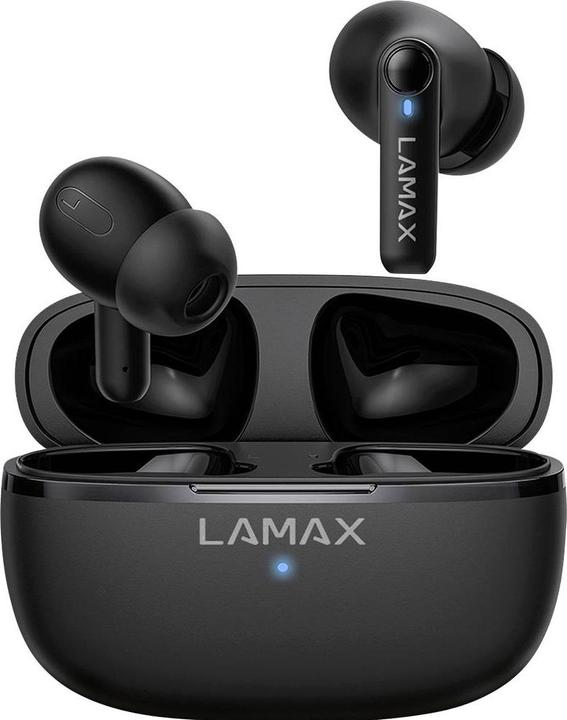 Produktbild Lamax Clips1 Play Kopfhörer Kabellos im Ohr Anrufe/Musik USB Typ-C Bluetooth Schwarz (35 h, Kabellos)