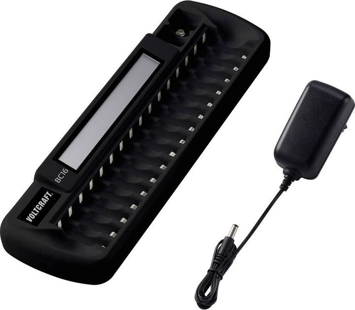 Actual product image Voltcraft Round cell charger BC16 (1 pcs., 9V Block, AAA, AA, Battery + charger)