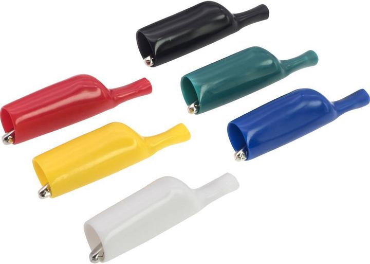Voltcraft Krokodilklemmen für 2 mm Stecker 6er Pack (Klemme)