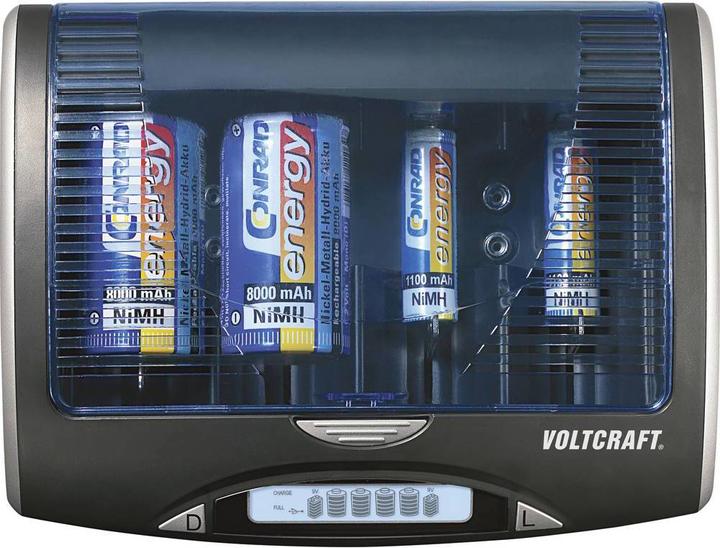 Produktbild Voltcraft Universal-Ladegerät P600-LCD mit USB (4 Stk., AA, AAA, 9V Block, C, D, Ladegerät ohne Akku)