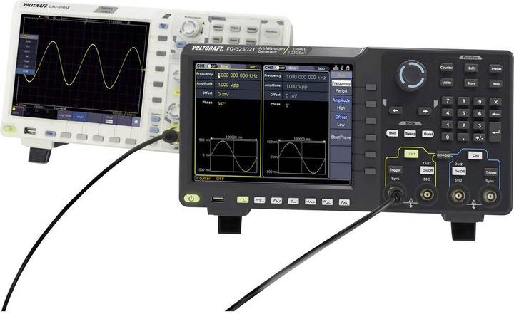 Produktbild Voltcraft 250 MHz Zweikanal-Arbiträr-Signalgenerator mit Touchscreen-Bedienung