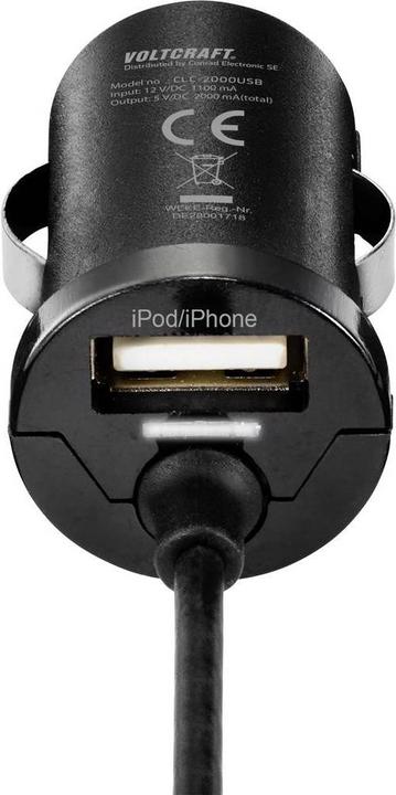 Produktbild Voltcraft USB-Kfz-Lader für Apple-Produkte (10 W)