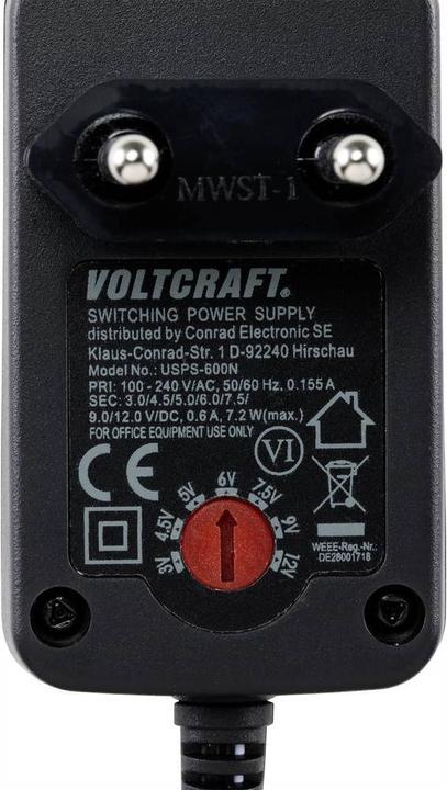 Actual product image Voltcraft Usps-600N Plug-in power supply unit