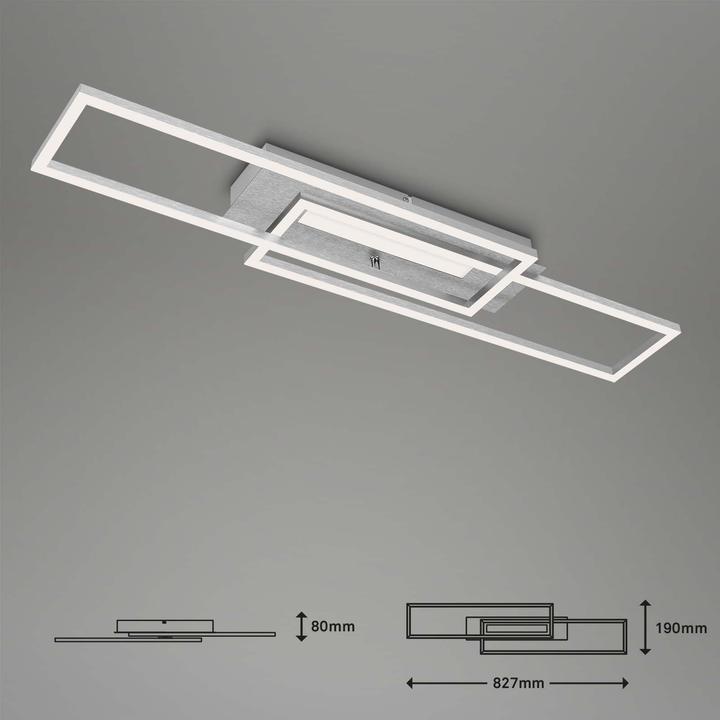 Produktbild Briloner LED Deckenleuchte, alu gebürstet, LED/40W (4400 lm)