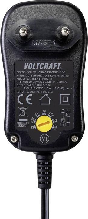 Produktbild Voltcraft Steckernetzteil ESPS-1000-N
