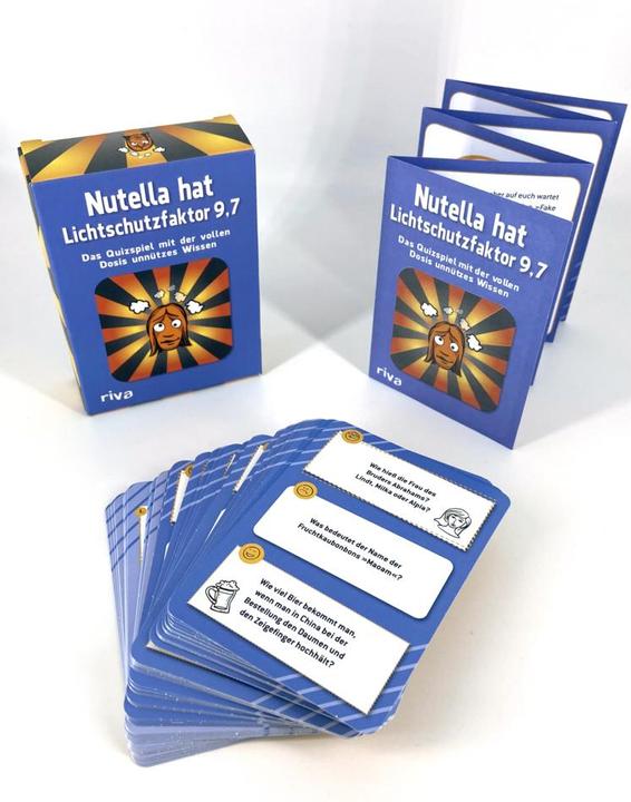 Actual product image Nutella has sun protection factor 9.7 - The quiz game with the full dose of useless knowledge (German)