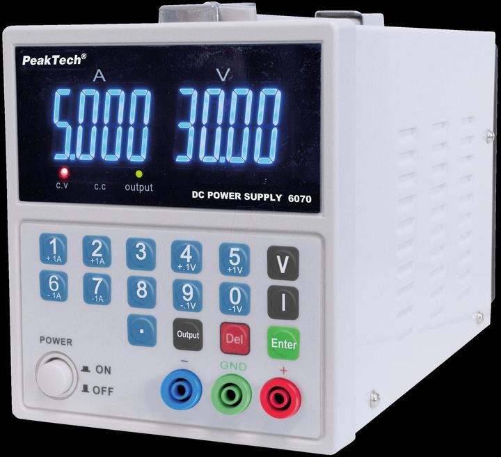 Image du produit Peaktech Alimentation de laboratoire 1 Kan....30 VDC VDC 5 A (6070)