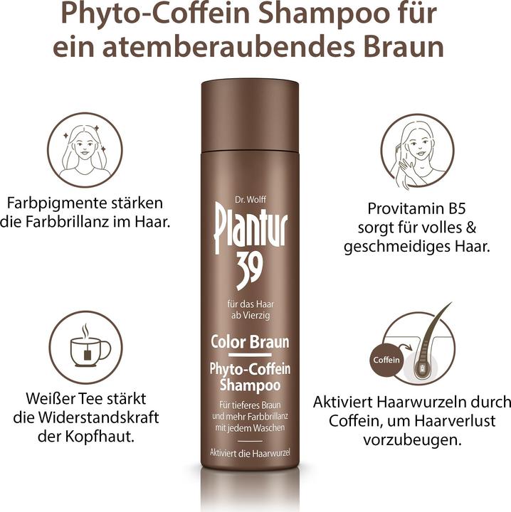 Immagine prodotto Plantur 39 Phyto Coff Sham Col Bra 250ml (250 ml, Shampoo liquido)