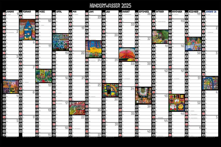 Actual product image Hundertwasser year planner Art 2025 (German)