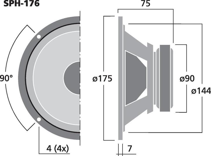 Actual product image Monacor HiFiBass Center Speaker (1 pcs.)