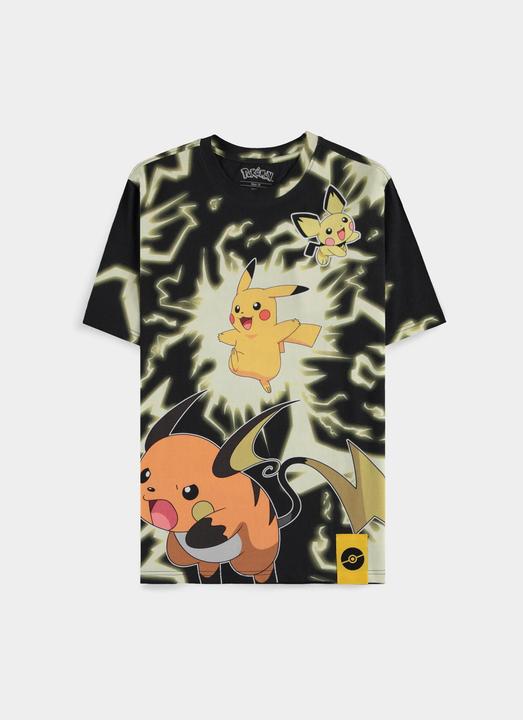 Actual product image Difuzed Pokémon - Pikachu Lightning Digital AOP Short Sleeved T-shirt - L (L)